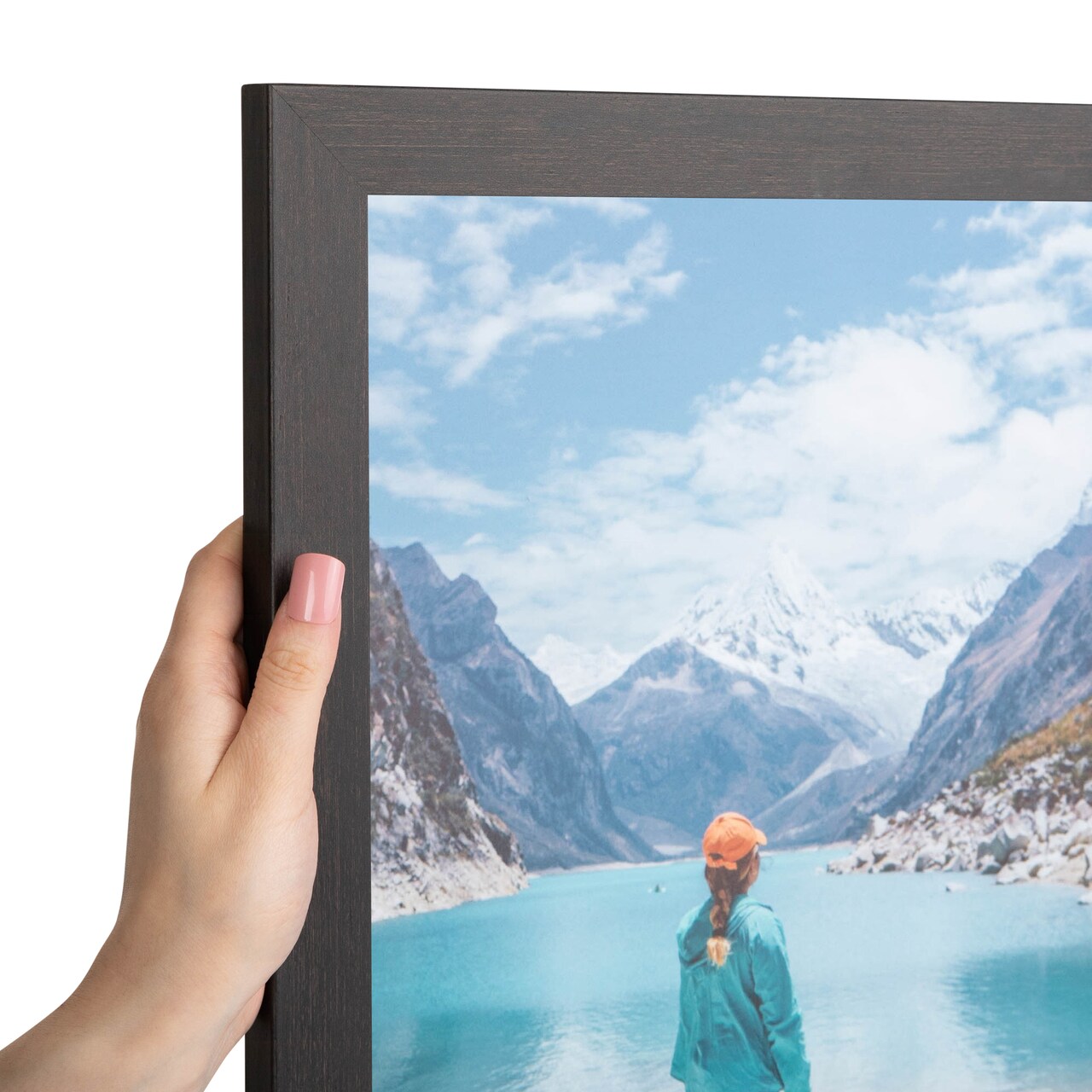ArtToFrames 8x10 Inch Picture Frame, This 1.25 Inch Custom MDF Poster Frame is Available in Multiple Colors, Great for Your Art or Photos - Comes with Regular Glass and Corrugated Backing (WOM46-8x10)
